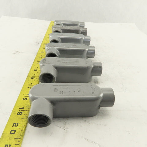 1/2" Trade Threaded Aluminum Conduit LL Body Lot of 6