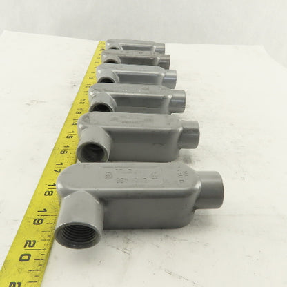 1/2" Trade Threaded Aluminum Conduit LL Body Lot of 6