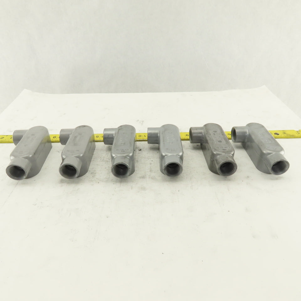 1/2" Trade Threaded Aluminum Conduit LL Body Lot of 6