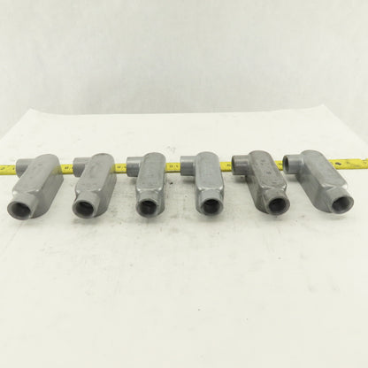 1/2" Trade Threaded Aluminum Conduit LL Body Lot of 6