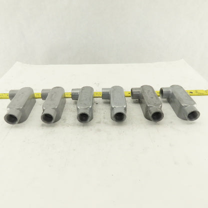1/2" Trade Threaded Aluminum Conduit LL Body Lot of 6