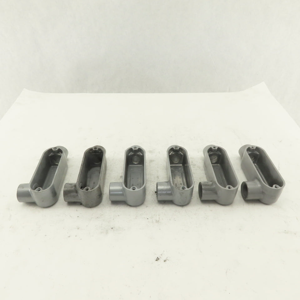 1/2" Trade Threaded Aluminum Conduit LL Body Lot of 6