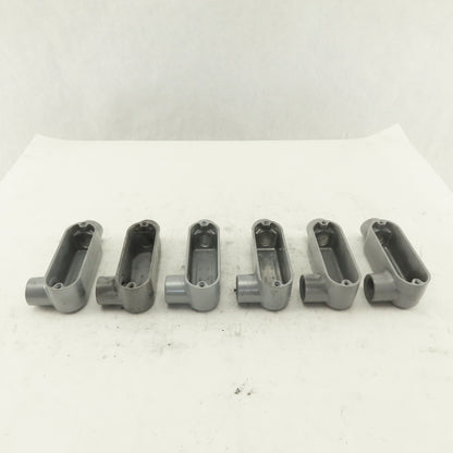 1/2" Trade Threaded Aluminum Conduit LL Body Lot of 6