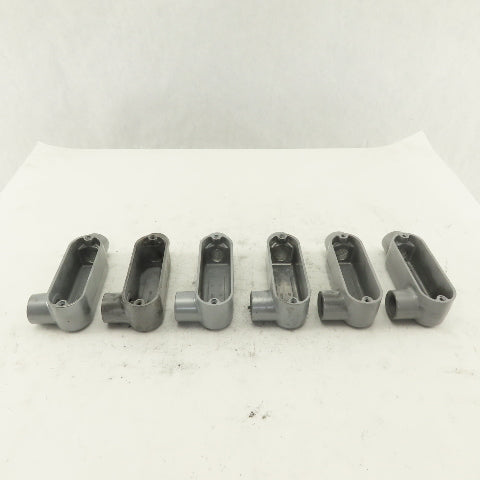 1/2" Trade Threaded Aluminum Conduit LL Body Lot of 6
