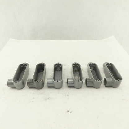 1/2" Trade Threaded Aluminum Conduit LL Body Lot of 6