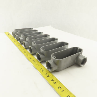 3/4" Trade Threaded Aluminum Conduit LL Body Lot of 7