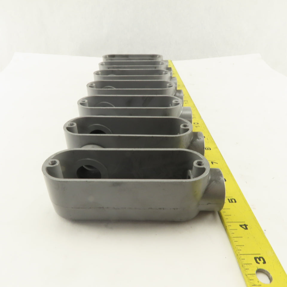 3/4" Trade Threaded Aluminum Conduit LL Body Lot of 7