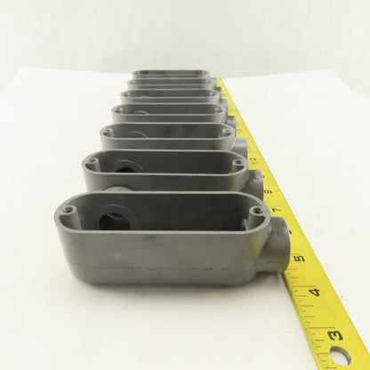 3/4" Trade Threaded Aluminum Conduit LL Body Lot of 7