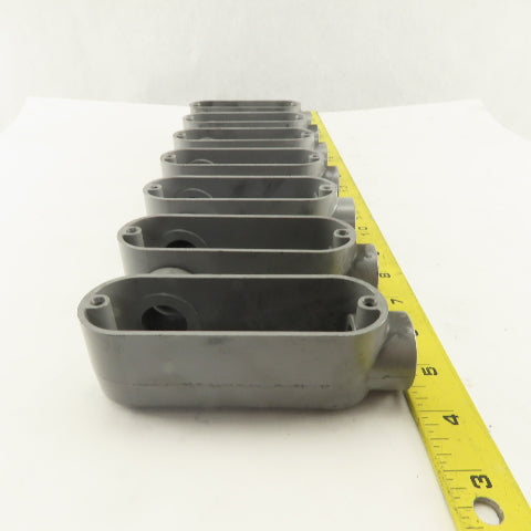 3/4" Trade Threaded Aluminum Conduit LL Body Lot of 7