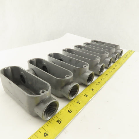 3/4" Trade Threaded Aluminum Conduit LL Body Lot of 7