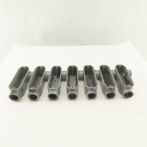 3/4" Trade Threaded Aluminum Conduit LL Body Lot of 7