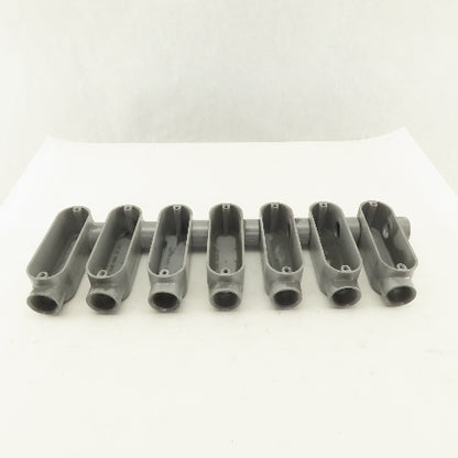 3/4" Trade Threaded Aluminum Conduit LL Body Lot of 7