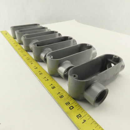 3/4" Trade Threaded Aluminum Conduit LR Body Lot of 6