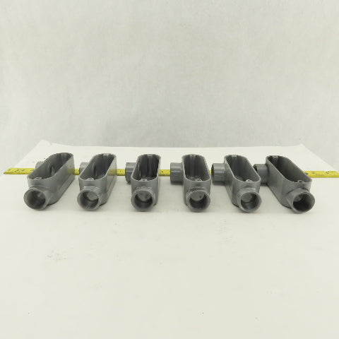 3/4" Trade Threaded Aluminum Conduit LR Body Lot of 6