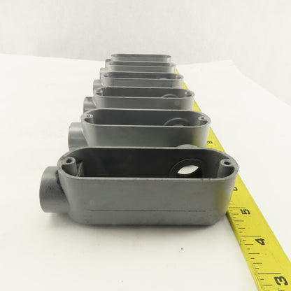 3/4" Trade Threaded Aluminum Conduit LR Body Lot of 6