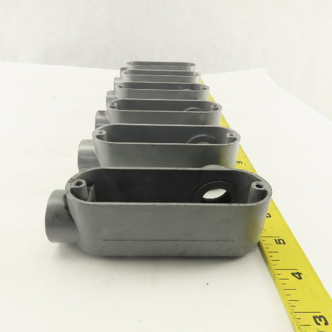 3/4" Trade Threaded Aluminum Conduit LR Body Lot of 6