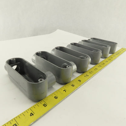 3/4" Trade Threaded Aluminum Conduit LR Body Lot of 6