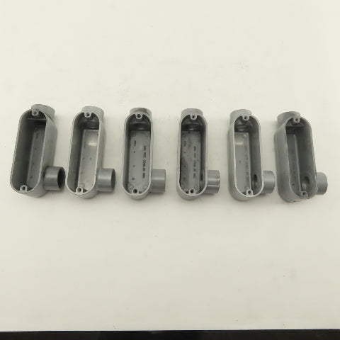 3/4" Trade Threaded Aluminum Conduit LR Body Lot of 6