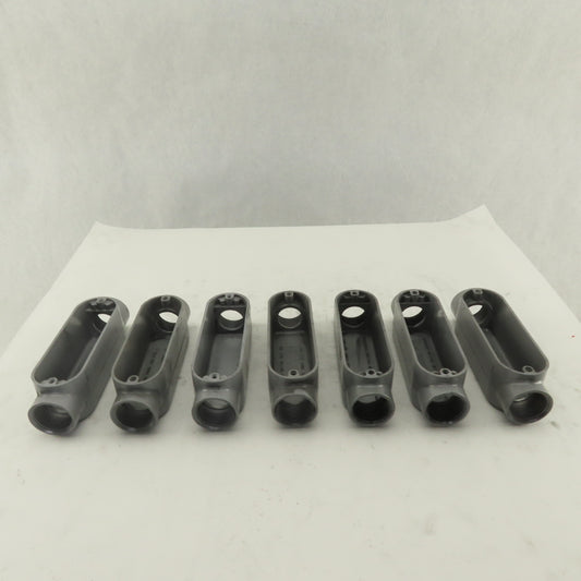 1" Trade Threaded Aluminum Conduit C Body Lot of 7