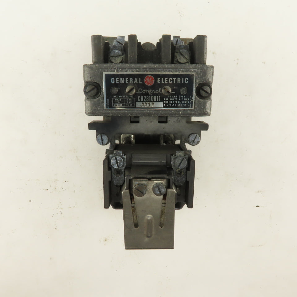 General Electric CR2810B11 600V 1-1/2Hp Motor Starter Contactor