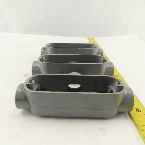 3/4" Trade Threaded Aluminum Conduit T Body Lot of 3