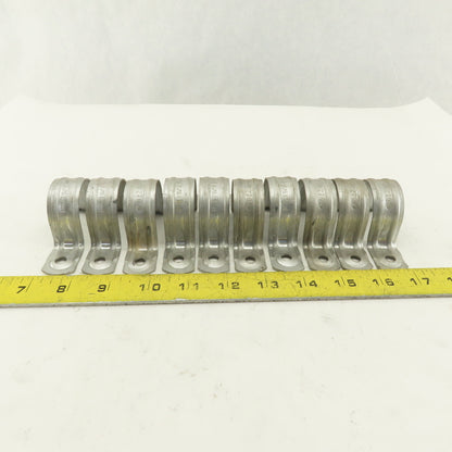 Minerallac 270 1-1/4" Two -Hole Strap Clamp Zinc Plated Lot of 10