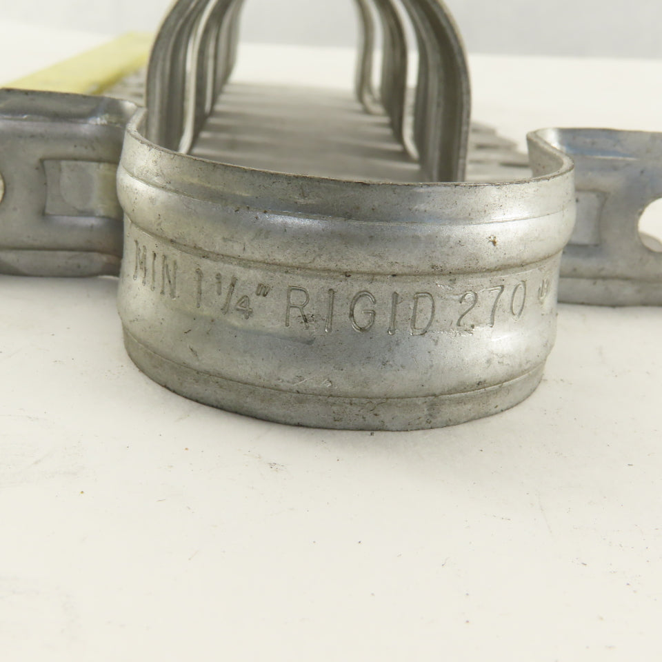 Minerallac 270 1-1/4" Two -Hole Strap Clamp Zinc Plated Lot of 10