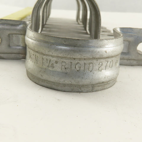 Minerallac 270 1-1/4" Two -Hole Strap Clamp Zinc Plated Lot of 10