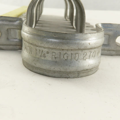 Minerallac 270 1-1/4" Two -Hole Strap Clamp Zinc Plated Lot of 10