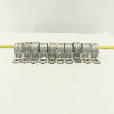 Minerallac 270 1-1/4" Two -Hole Strap Clamp Zinc Plated Lot of 10