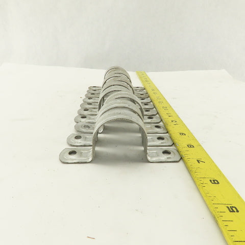 Minerallac 270 1-1/4" Two -Hole Strap Clamp Zinc Plated Lot of 10
