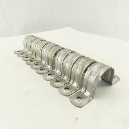 Minerallac 270 1-1/4" Two -Hole Strap Clamp Zinc Plated Lot of 10