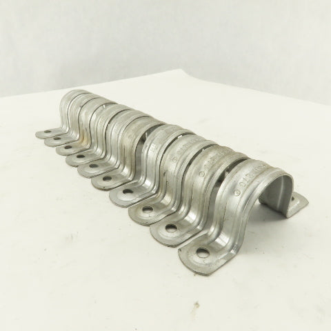 Minerallac 270 1-1/4" Two -Hole Strap Clamp Zinc Plated Lot of 10