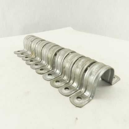 Minerallac 270 1-1/4" Two -Hole Strap Clamp Zinc Plated Lot of 10