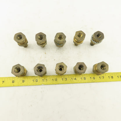 1/4" Brass Female Bulkhead Anchor Coupling Fitting Lot Of 10