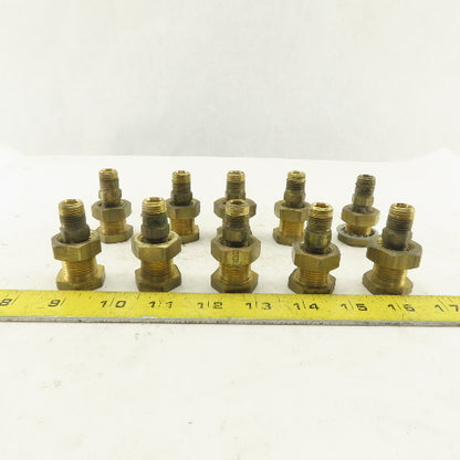 1/4" Brass Female Bulkhead Anchor Coupling Fitting Lot Of 10