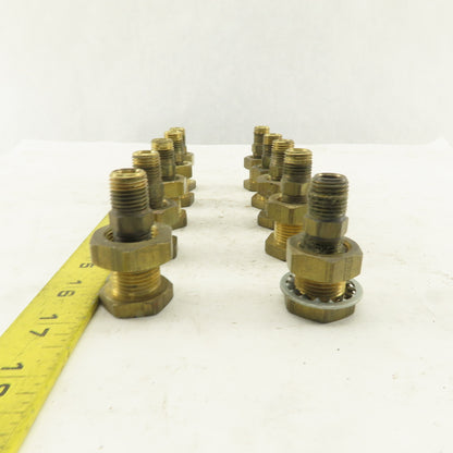 1/4" Brass Female Bulkhead Anchor Coupling Fitting Lot Of 10