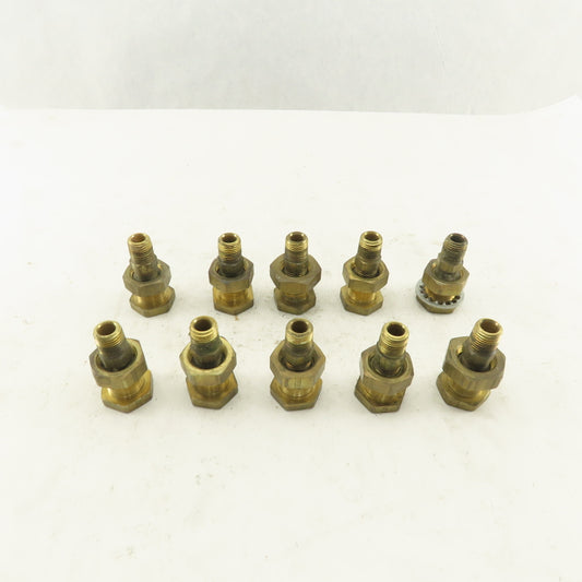 1/4" Brass Female Bulkhead Anchor Coupling Fitting Lot Of 10