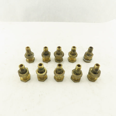 1/4" Brass Female Bulkhead Anchor Coupling Fitting Lot Of 10