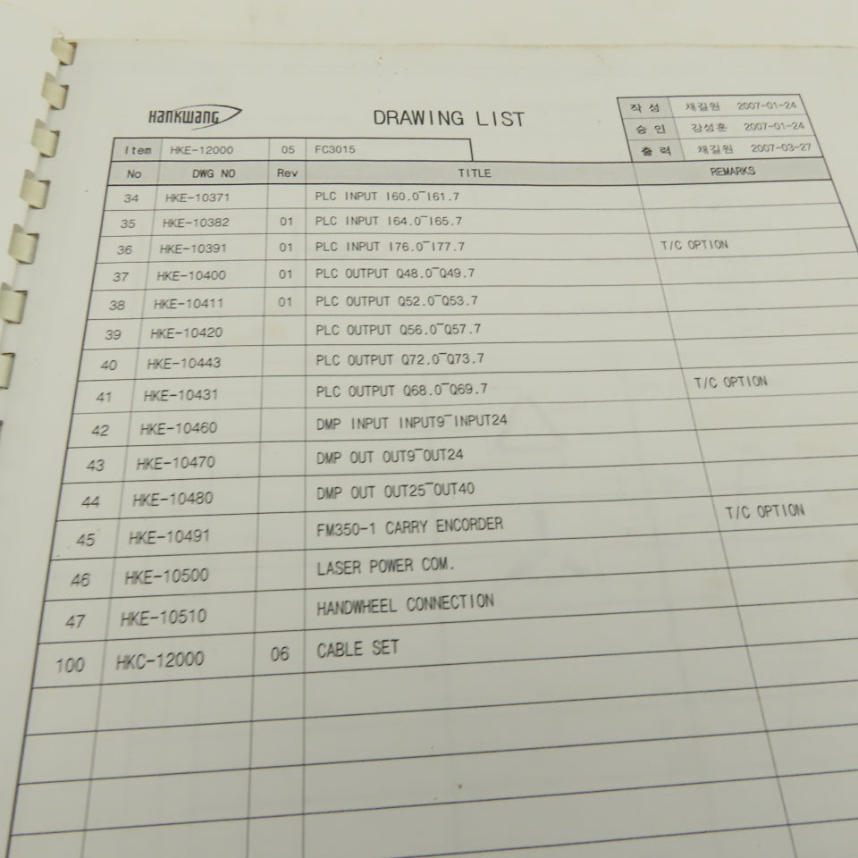 Hankwang FC3015 Siemens 840D HKE-12000-5 Electrical Circuit Manual CNC Laser