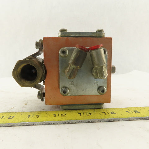 Gemini A90BD-R 1/2" Pneumatic Actuator Controlled Brass Ball Valve
