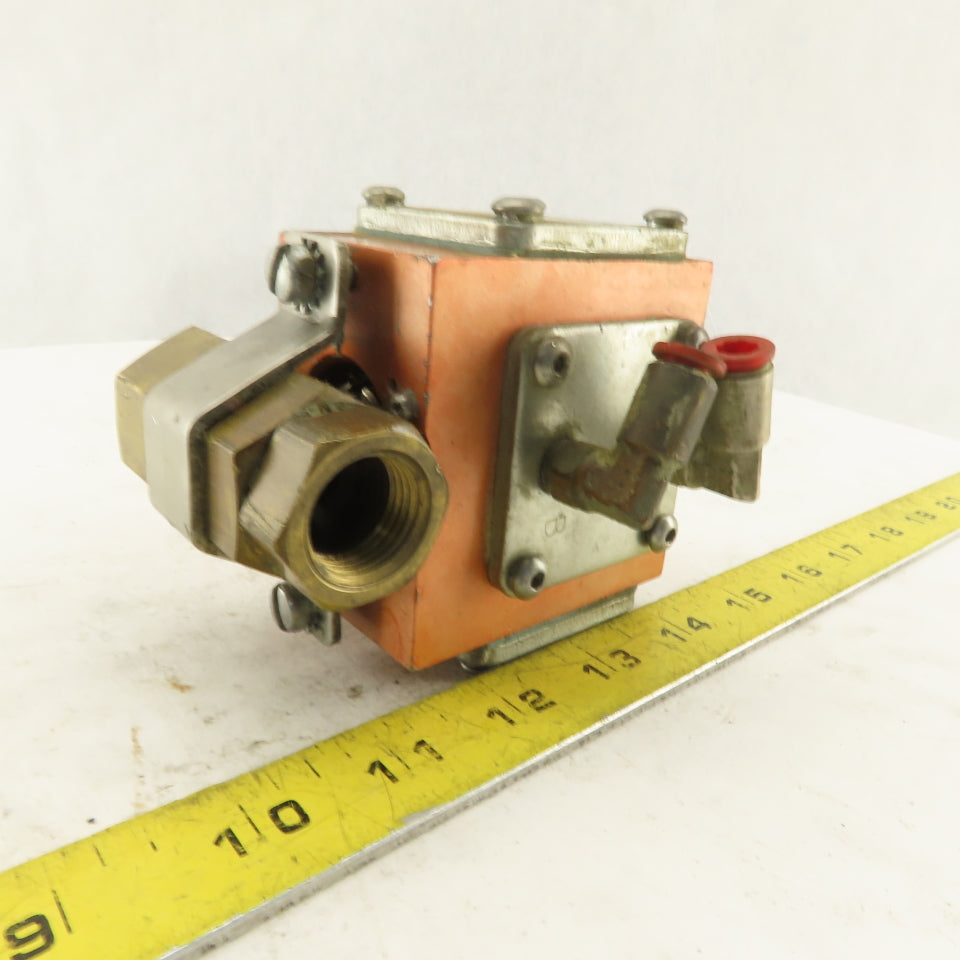 Gemini A90BD-R 1/2" Pneumatic Actuator Controlled Brass Ball Valve