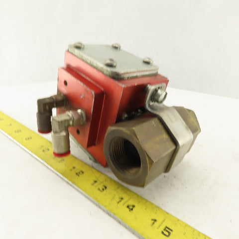 Gemini A90BD-R 3/4" Pneumatic Actuator Controlled Brass Ball Valve