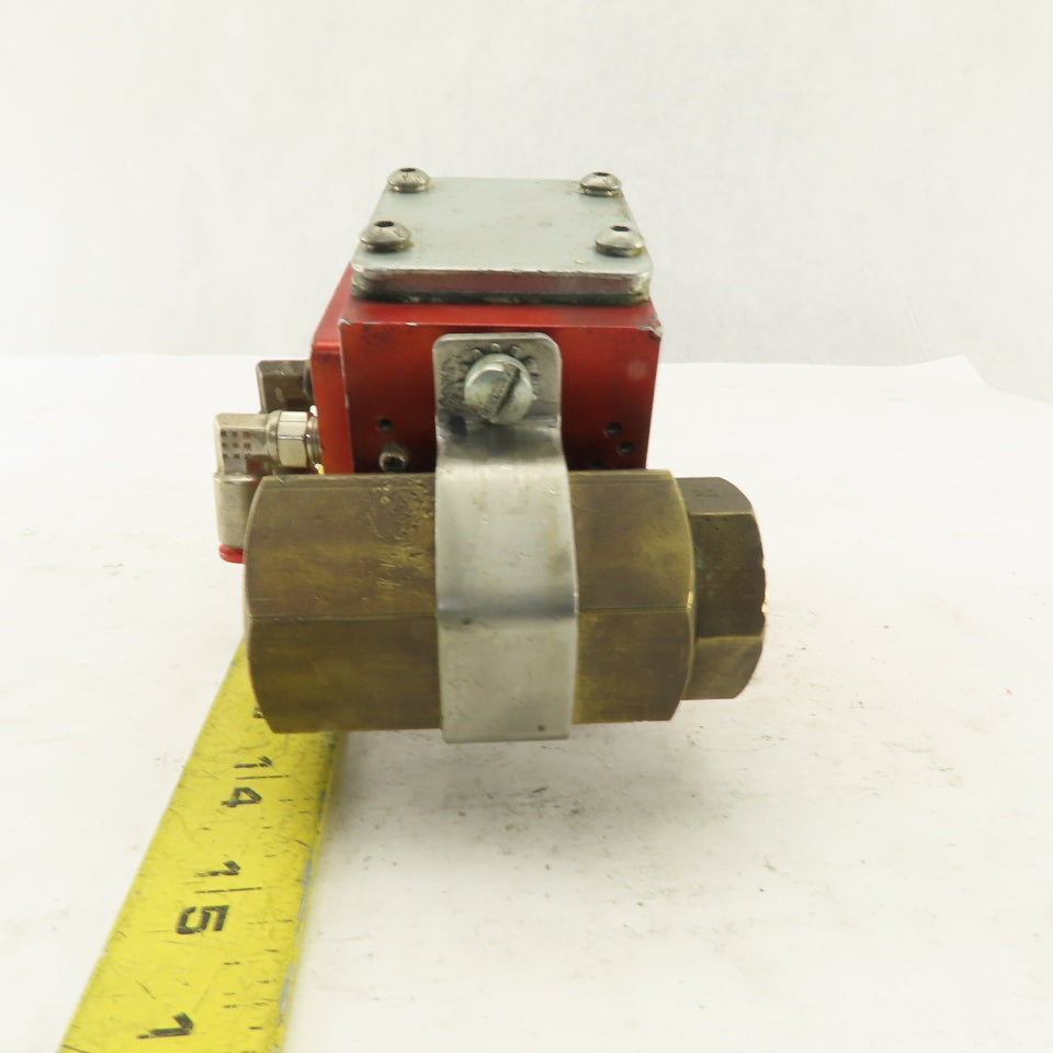 Gemini A90BD-R 3/4" Pneumatic Actuator Controlled Brass Ball Valve