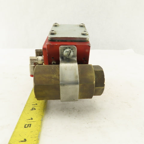 Gemini A90BD-R 3/4" Pneumatic Actuator Controlled Brass Ball Valve