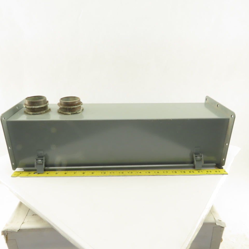 6" x 6" Flange Wire Way Gutter Lay In  24" Section W/ 2" Liquatite Connections