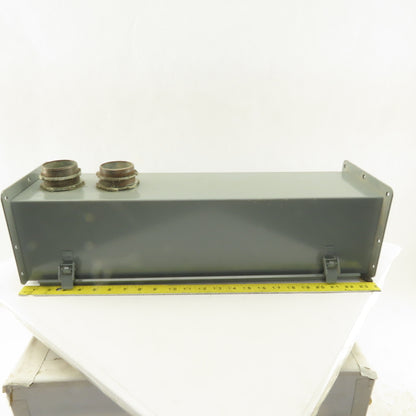 6" x 6" Flange Wire Way Gutter Lay In  24" Section W/ 2" Liquatite Connections