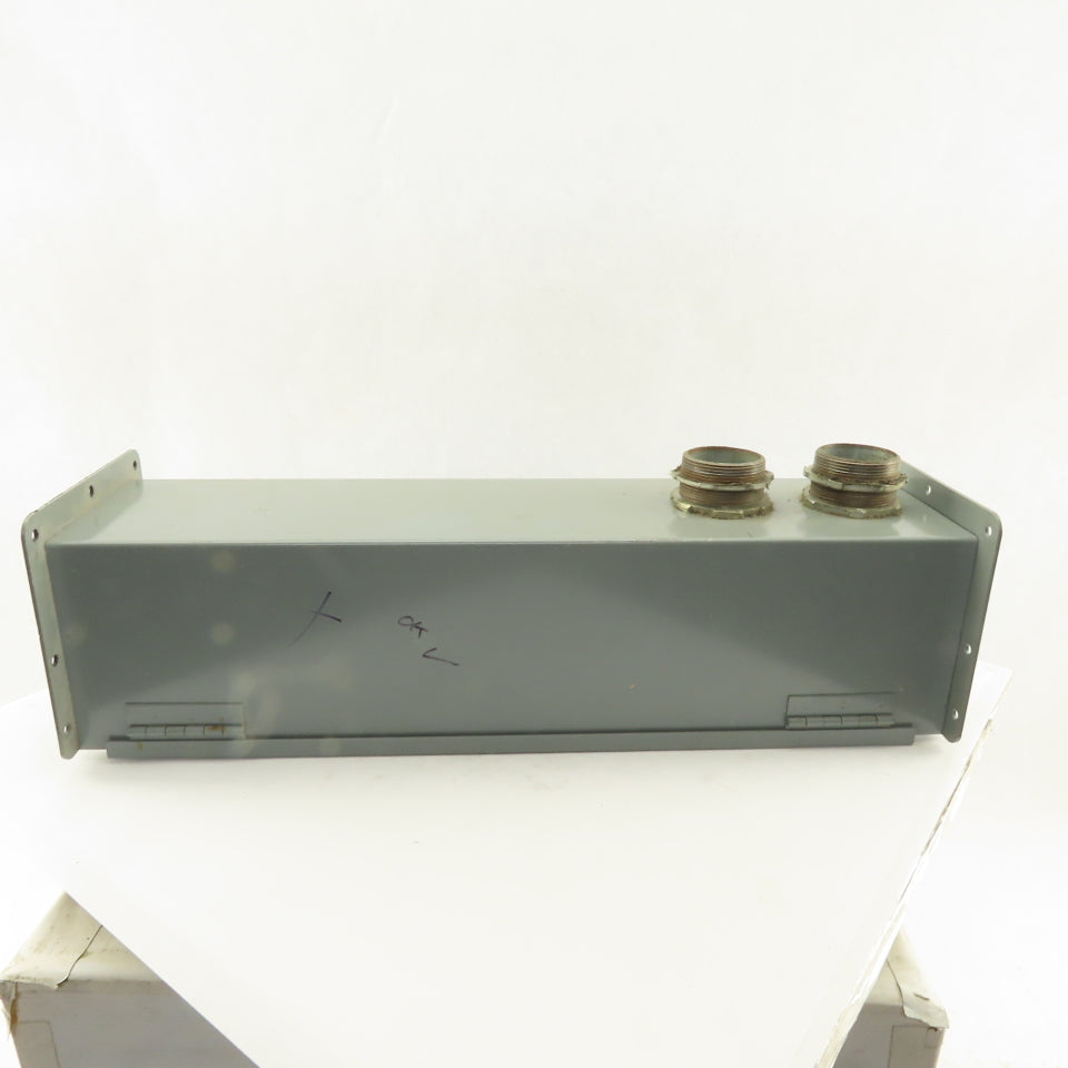 6" x 6" Flange Wire Way Gutter Lay In  24" Section W/ 2" Liquatite Connections