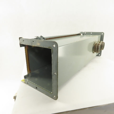 6" x 6" Flange Wire Way Gutter Lay In  24" Section W/ 2" Liquatite Connections