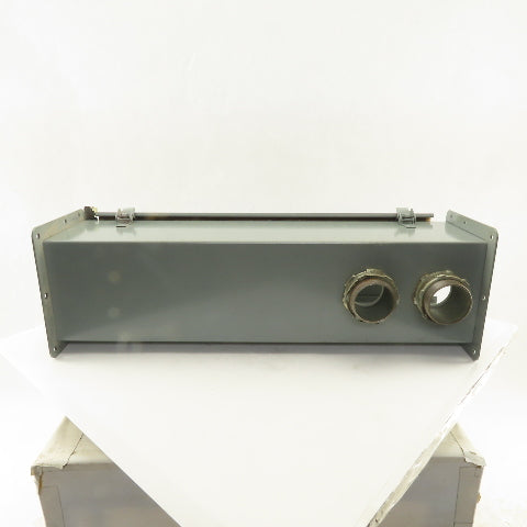 6" x 6" Flange Wire Way Gutter Lay In  24" Section W/ 2" Liquatite Connections